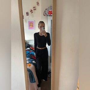 ASOS Black Wide-leg trousers